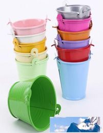 30pcs Colorful Mini Tin Pail Bucket Candy Gift Favours Package Tinplate Box Wedding Party Souvenirs Guest 3 Size9981214