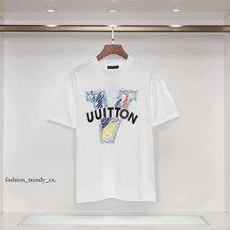 Louiseviution T Shirt Designer Mens T Shirt Womens Designer Clothing Loose High Quality Versatile Trendy T-Shirt M-3Xl 632