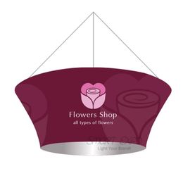 Colorful Polyester Circle Hanging Banners Promote Brand Awareness (10x8x3.5ft)