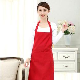 Aprons Apron With Front Pocket For Chefs Butchers Kitchen Cooking Craft Uk Baking Home Cleaning Tool Eral Acces New Drop Delivery Gard Dhawe