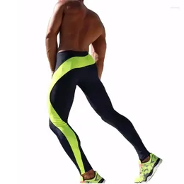 Men's Pants Fashion Mens Joggers Compression Side Spliced High Stretch Polyester Skinny Tracksuit Bottoms Pantalon Homme