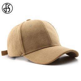 FS Khaki Beige Cashmere Baseball Hat For Men Stylish Japanese Korean Women Cap High Quality Felt Face Caps Casquette Homme 2024 240518