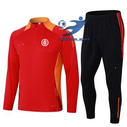 Sport Club Internacional Men's adult half zipper long sleeve training suit outdoor sports home leisure suit sweatshirt jogging sportswear