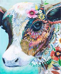 New Diamond Embroidery needlework diy Diamond painting Cross Stitch Kits animal cow flower full round diamond mosaic Room Decor yx5917855