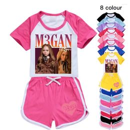 Clothing Sets Fashion Girls M3GAN DANCE Clothes Summer Kids Sports Suit T Shirt Pants 2pcs Baby Children Outfits Pyjamas