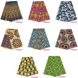 6 Yards/lot DIY Sewing Fabric African Polyester Material Women Handworking Cloth FP6578 240506