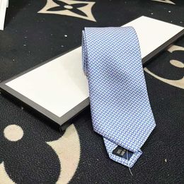 Neck Ties Designer Mens Tie Bee Pattern Silk Tie Brand Neck Ties for Men Formal Business Wedding Party Gravatas with Box