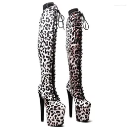 Dance Shoes Auman Ale 20CM/8inches PU Upper Sexy Exotic High Heel Platform Party Women Boots Nightclubs Pole 690