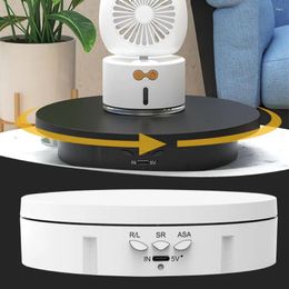 Decorative Plates 3 In 1 Electric Turntable 360° Rotating Display Pography TYPE-C Charging Jewelry Shoes Stand Shooting Props
