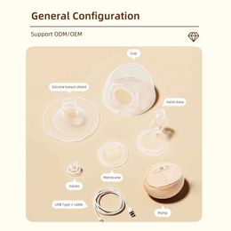 Breastpumps P7Wearable electric handless milk pump with LED display screen 3-mode 10 level Sution 240mL capacity for food grade materials WX4654