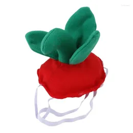 Dog Apparel Cat Strawberry Hat Halloween Pet Costume Cute Headgear Adjustable Soft Headdress For Cats Rabbits Dogs