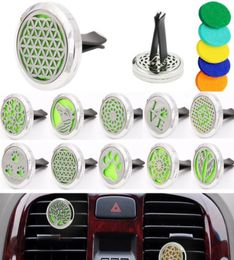 Aromatherapy Home Essential Oil Diffuser For Car Air Freshener Perfume Bottle Locket Clip with 5PCS Washable Felt Pads EEA3546943586