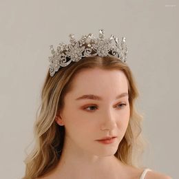 Hair Clips Efily Bride Luxury Rhinestone Crown Ornaments For Women Elegant Wedding Crystal Headband Fiesta Accessories Birthday Gift