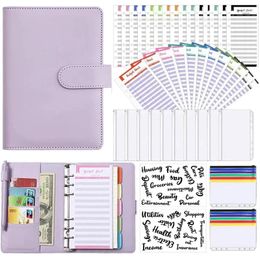 Budget Binder Notebook Planner Cash Envelope Savings Money 6 Holes For Financial A6 Loose-leaf Housing