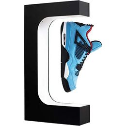 Floating Shoe Display Stand with 360 Rotation and LED Light Magnetic Levitation Sneaker Holder Size 13 Shoes 240518