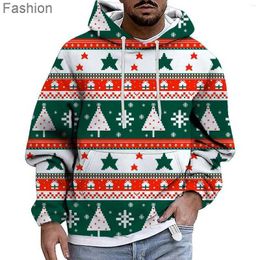 Mens Hoodies Christmas Graphic Sweetshirts Baggy Pullovers Navidad Jumper Xmas Gift Trendy Designer Streetwear Sudaderas UI7V