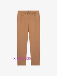 Aa Bbrbry Designer New Summer Classic Casual Unisex Pants Stock Springsummer New Zipper Straight Button Decorative Pocket Womens Pants Casual Pants