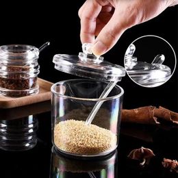 Storage Bottles Gadget Bowl Kitchen Jars Boxes Seasoning Sugar Organizer Pepper Shaker Home Acrylic Transparent Salt Spice Accessories