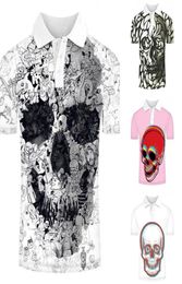 Transparent skull pattern men039s 3D printed Tshirt visual impact party top streetwear punk gothic round neck high quality Ame5773376