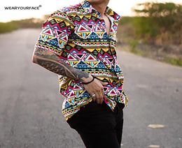 Geometry Totem Dress Shirts 3D All Printed Hawaiian Casual Button Up Short Sleeve Streetwear Vocation Summer Beach Men Clothing7020849