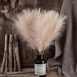 Decorative Flowers 6Pcs Artificial Fluffy Pampas Grass Bouquet Wedding Party Decoration Boho Fake Reed Plant For DIY Room Home Decor