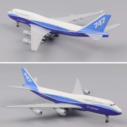 Aircraft 20cm1:400 Original Model B747 Metal Replica Alloy Material With Landing Gear Ornament Toy Boy Birthday Gift