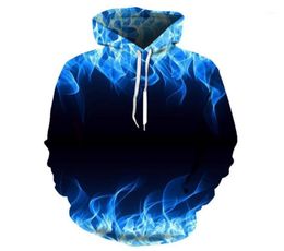 Men039s Hoodies Sweatshirts Blue Red Flame 3d Hoodie Men Women 2021 Fashion Spring Autumn Pullovers Black Sweat Homme Tracksu3682528