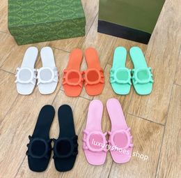 Designer brand sandals women's interlocking double letter slippers Sandale casual party fashion classic hollow out design with original box size 35-41 Beach shoes