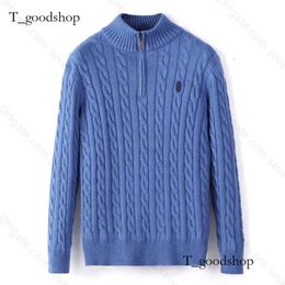 Designer Hoodie Polo Shirts Half Zipper Business Sweaters Long Sleeve High Collar Twist Jumper Horse Embroidery Mens Autumn Tops Sweater Men Cd1