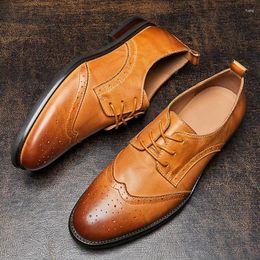 Casual Shoes Lace-Up Business Men High Quality Genuine Leather Spring Designer Dress Shoess Autumn Winter Cowhide