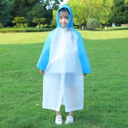 Jackets Solid Color Kids EVA Raincoat Waterproof For Children Folding Rain Coat Rainwear Poncho