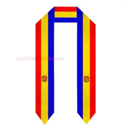 Scarves Andorra Flag 180 15CM Graduation Sash Stole Scarf Double Sided For Study Aboard International Class Of 2024