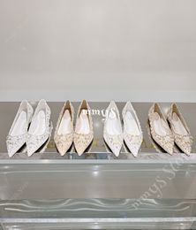 Crystal-Embellished shoes Low Heels sandals women's Luxury Designers Dress shoe Evening factory footwear Dress shoe with box
