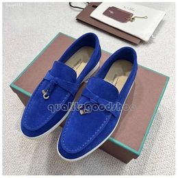 Loropiano Shoe Men Dress Shoes LP Loafers Women Designer Summer Walk Flat Mules Luxury Cattle Velvet Tassels Business Suede Moccasins High-Quality Casual Shoe 4F9