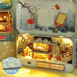 Box Theatre Mini Doll House Prefabricated Miniature Diy Dollhouse Kit Furniture Case Toys For Children Birthday Gifts 21e95