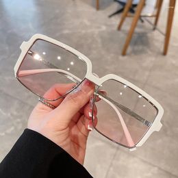 Sunglasses Stylish Women's Square Shape Semi-rimless Sun Glasses For Men UV400 Protection Women