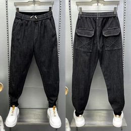 Men's Jeans Spring Autumn Casual Pants Harajuku Brand Baggy Hip Hop Streetwear In Black Korean Street Trousers