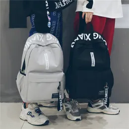 Backpack Fashion Trend Male Junior High School Student Bag Female Boy Canvas Korean