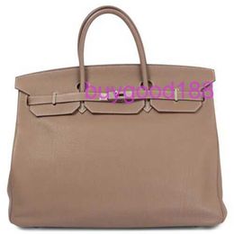 Aa Biridkkin Delicate Luxury Womens Social Designer Totes Bag Shoulder Bag 67715 Taupe Togo Leather 40 Bag Fashionable Commuting Handbag