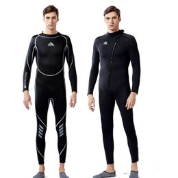 3mmスーツ、メンズワンピース、温かいサーフィンクラゲの服、女性の長袖、冷たいプルーフダイビング冬の水泳服とズボンH520-145