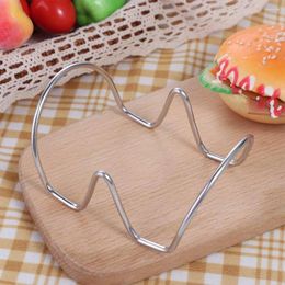 Kitchen Storage Restaurant Oven Convenient Stainless Steel Stackable Taco Holder Shell Stand Tray Plate Tools