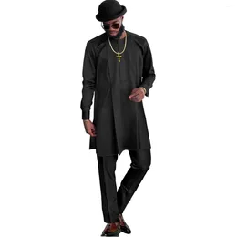 Ethnic Clothing SEA&ALP African Outfits For Men Dashiki Fashion Suit Two Piece Sets Nigerian Traditional Tribal Attire