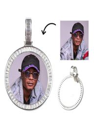 Personalised Picture Po Pendant Necklace for Women Men Memory Round Pendant Necklace with Tennis Chain4638583