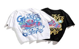 New 2021 Men Hip Hop t Shirt European and American High Street Original Fashion Brand Hiphop Alien Octopus Print Tshirt Cotton A7542818