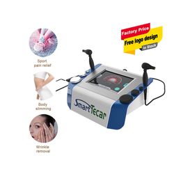 Professional 448KHz CET RET Smart Tecar Physical Therapy Monopolar RF Deep Diathermy Pain Relief Sports Rehabilitation Physiotherapy Machine
