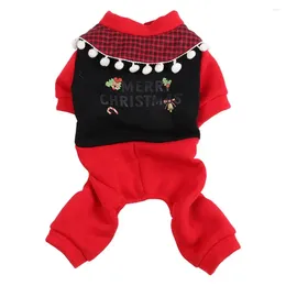 Dog Apparel Puppy Jumpsuit Super Soft Windproof Winter Warm Four-Legged Rompers Christmas Pet Clothing