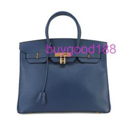 Aa Biridkkin Delicate Luxury Womens Social Designer Totes Bag Shoulder Bag 35 Hand Bag Blue Purse 90233791 Fashionable Commuting Handbag