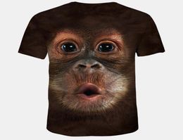 Men039s TShirts Style Animal Monkey 3D Face Digital Print Tshirt Male9718877