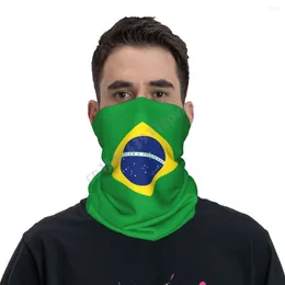 Scarves Brazil Flag Brazilian National Neckerchief Scarf Neck Face Mask Unisex Warmer Seamless Bandana Headwear Cycling Hiking