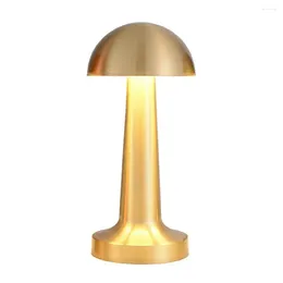 Table Lamps Bar Restaurant LED Touch Switch Night Light Round Head Cordless Lamp Eye Protection Metal